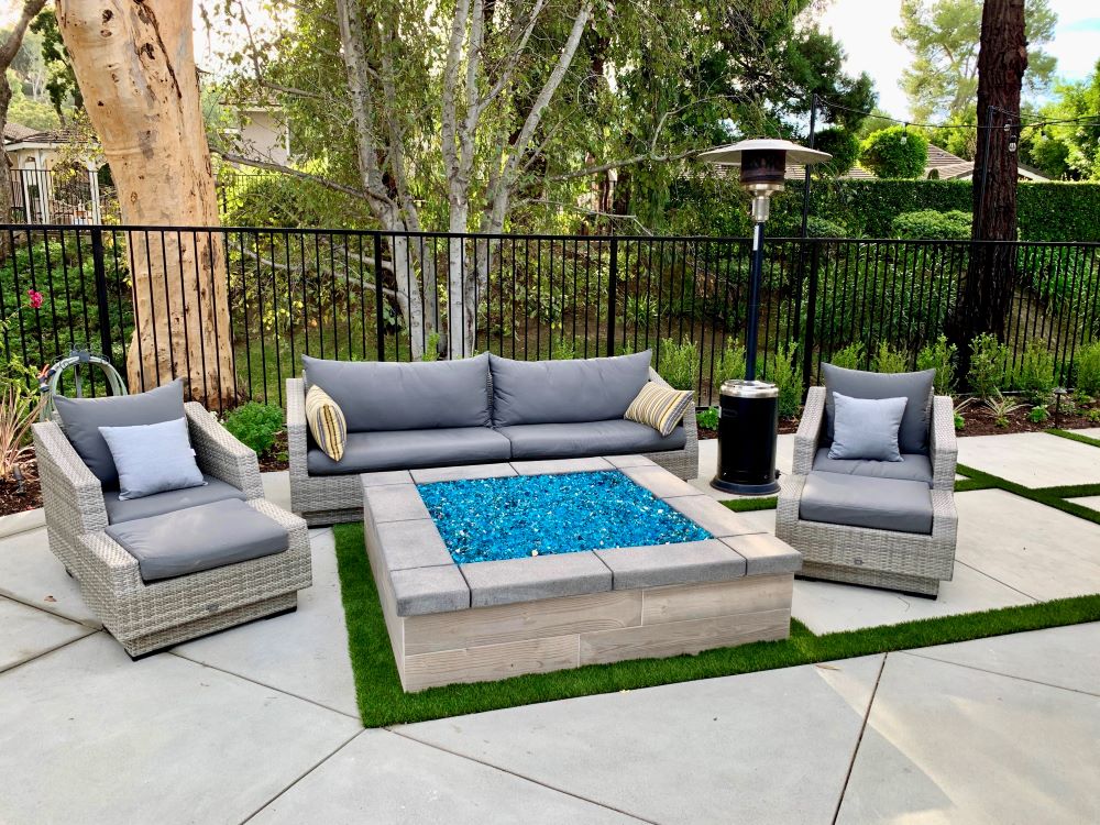 Wood Panel Fire Pit